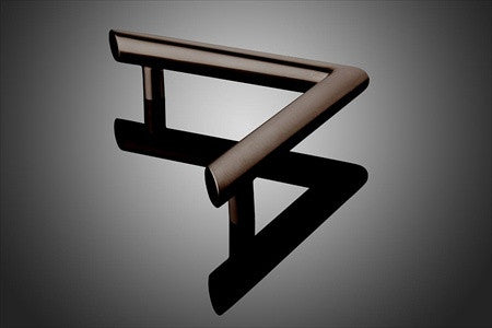 Forms+Surfaces DT1542 Series 12" cc Round Bar Boomerang Door Pull