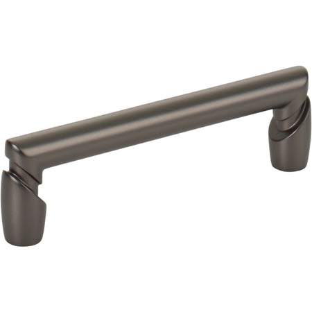 Top Knobs TK3132AG: 3-3/4" cc Florham Round Bar Cabinet Pull - Ash Gray