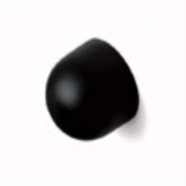 Forms+Surfaces 1" Diameter Neoprene Dome Cabinet Knob - Black