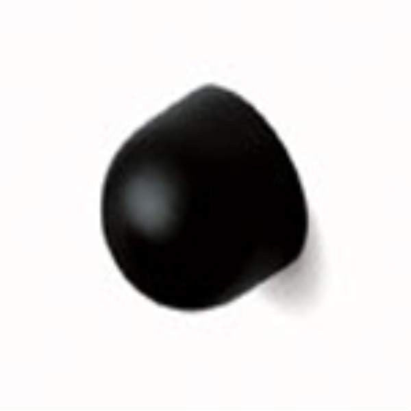 Forms+Surfaces 1-1/2" Diameter Neoprene Dome Cabinet Knob - Black