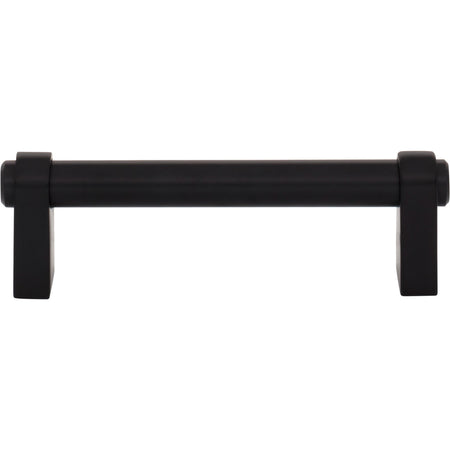 Top Knobs TK3210BLK: 3-3/4" cc Lawrence Cabinet Pull - Flat Black