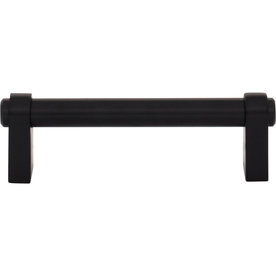 Top Knobs TK3210BLK: 3-3/4" cc Lawrence Cabinet Pull - Flat Black