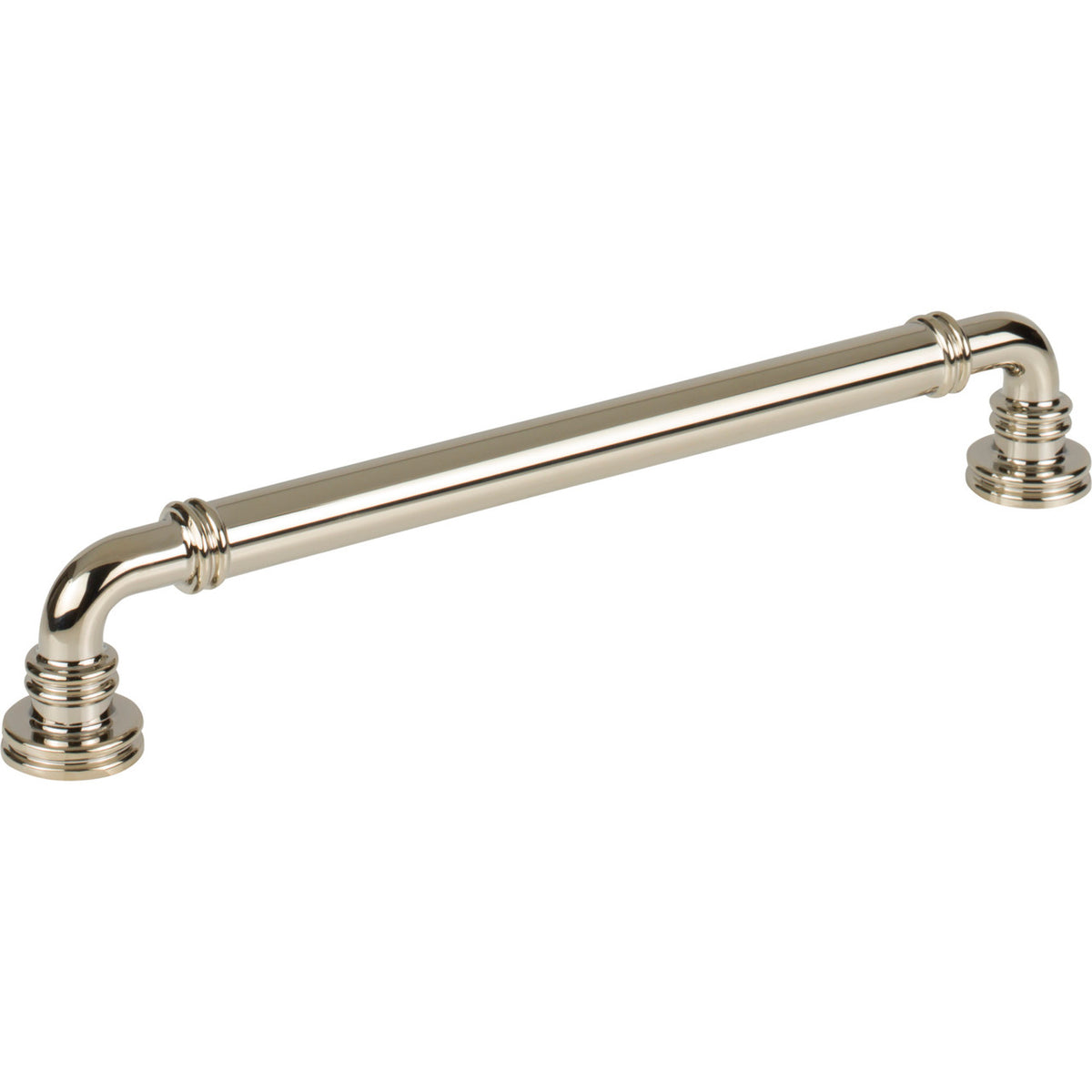 Top Knobs TK3144PN: 7-9/16" cc Cranford D-Handle Cabinet Pull - Polished Nickel