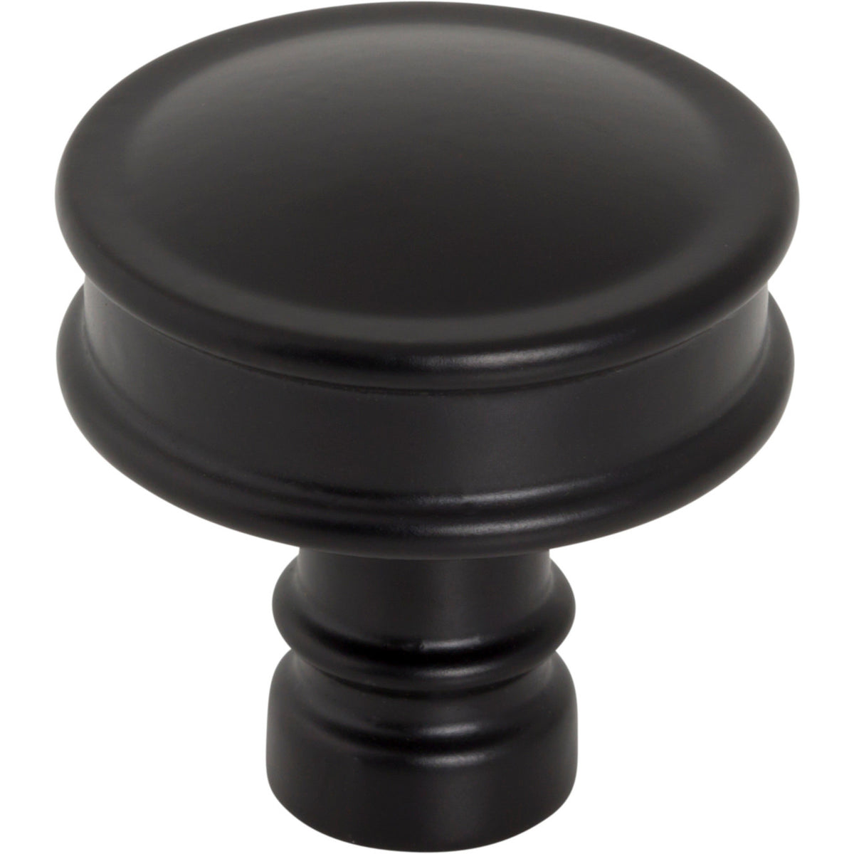 Top Knobs TK3140BLK: 1-1/4" Cranford Round Cabinet Knob - Flat Black