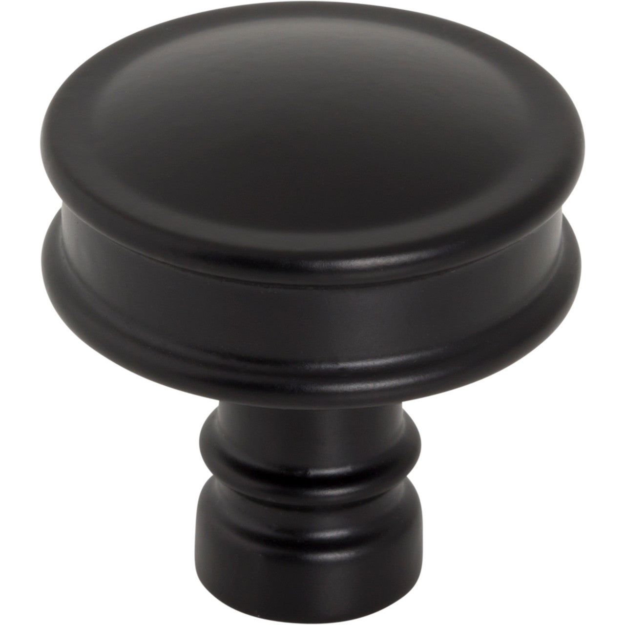 Top Knobs TK3140BLK: 1-1/4" Cranford Round Cabinet Knob - Flat Black