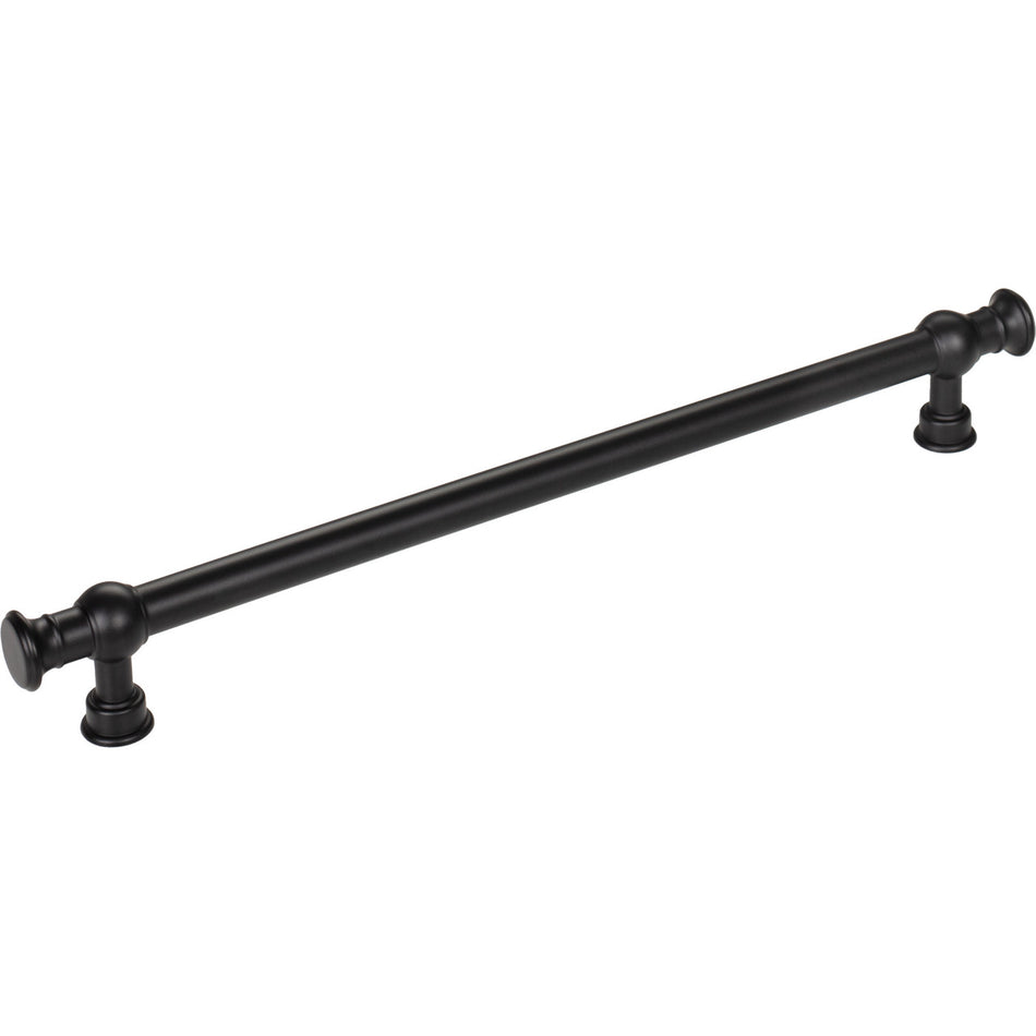 Top Knobs TK3125BLK: 8-13/16" cc Regent's Park Ormonde Cabinet Pull - Flat Black