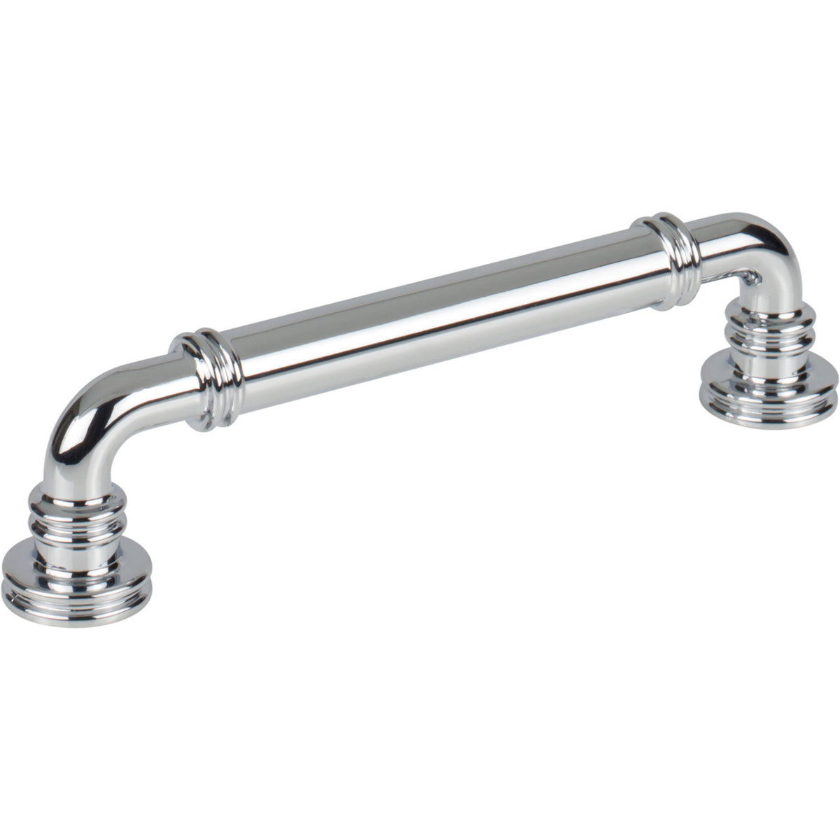 Top Knobs TK3142PC: 5-1/16" cc Cranford D-Handle Cabinet Pull - Polished Chrome
