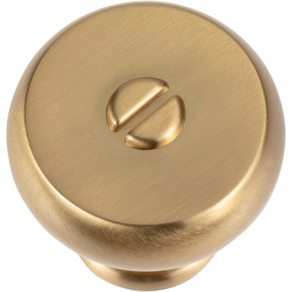 Atlas A980-WB: 1-3/16" Everitt Cabinet Knob - Warm Brass