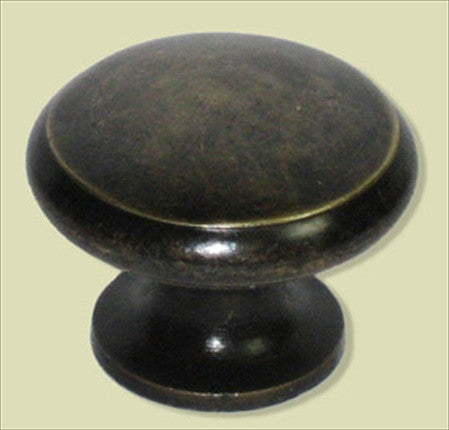 Handcrafted Hardware HKN1040: 1" One Tier Knob - Unlacquered Antique Brass