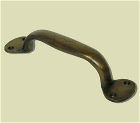 Handcrafted Hardware HPU7016: 5-1/2" Curved Pull - Unlacquered Antique Brass