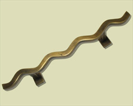 Handcrafted Hardware HPU9016: 12-1/8" Serpentine Pull - Unlacquered Antique Brass