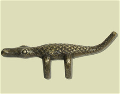 Handcrafted Hardware HPU9070: 4-1/8" Alligator Pull - Unlacquered Antique Brass