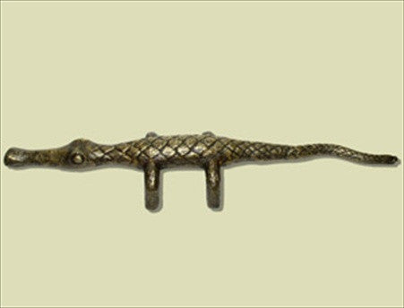 Handcrafted Hardware HPU9072: 10-1/4" Alligator Pull - Unlacquered Antique Brass