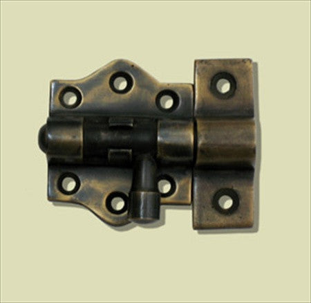 Handcrafted Hardware HSB7010: 2-1/4" Cylinder Surface Bolt - Unlacquered Antique Brass