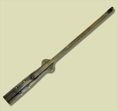 Handcrafted Hardware HSB7042: 17-1/2" Surface Bolt w/Medium Shaft - Unlacquered Antique Brass