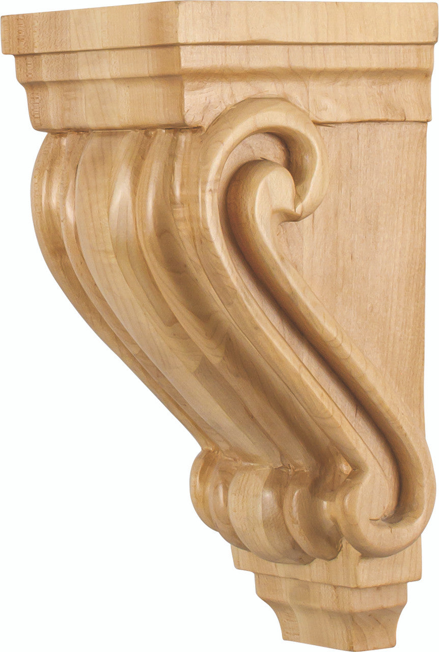 Hardware Resources CORC-1CH: 4-1/2" x 5" x 10" Scrolled Corbel - Cherry