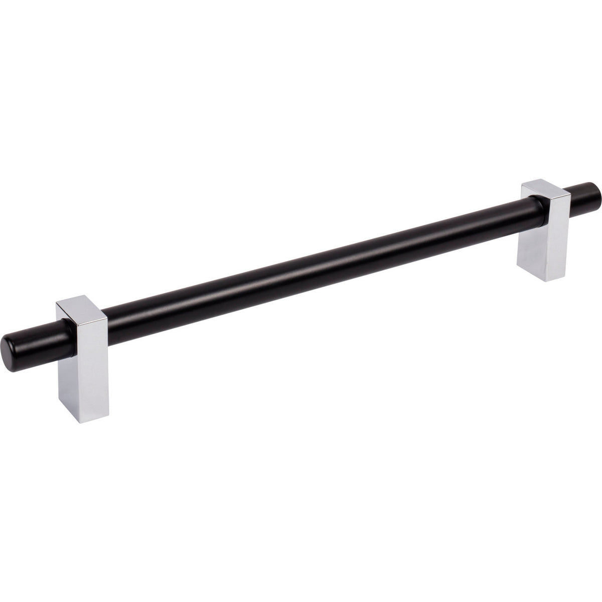Jeffrey Alexander 478-12MBPC: 12" cc Larkin Appliance Pull - Polished Chrome/Matte Black