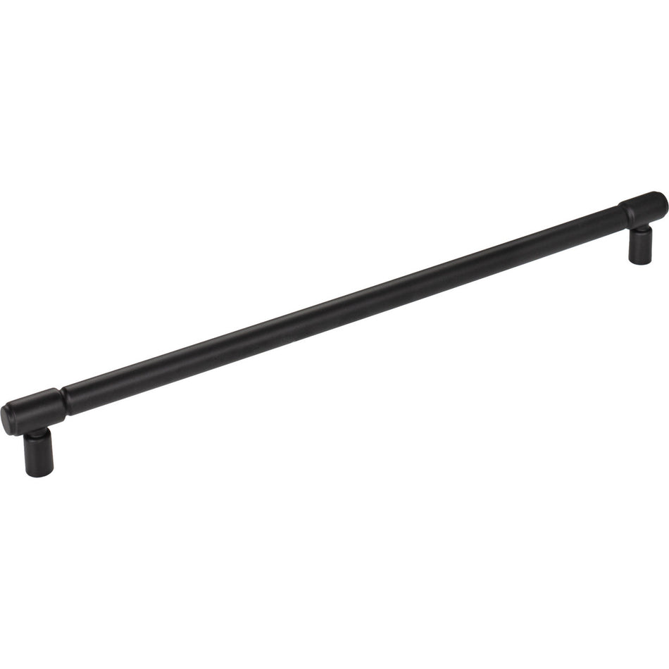 Top Knobs TK3117BLK: 12" cc Regent's Park Clarence Cabinet Pull - Flat Black