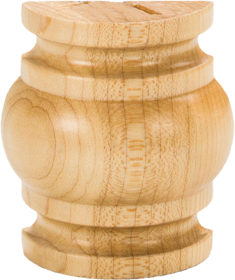 Hardware Resources SPLICE150CH: 2-1/4" x 1-1/8" x 2-1/2" Half Round Spool Splice - Cherry
