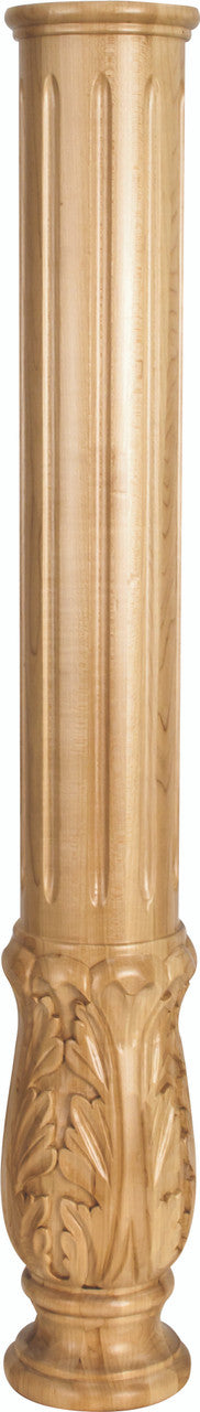 Hardware Resources FP1-MP: 5" x 35" Acanthus Fireplace Column - Maple