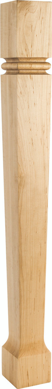 Hardware Resources P80-RW: Bullnose Tapered Post - Rubberwood