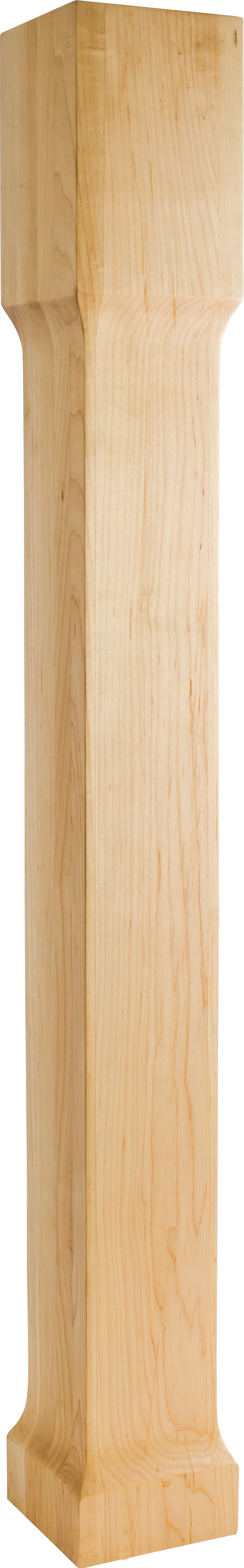 Hardware Resources P71-5-42-RW: Square Recessed Post - Rubberwood