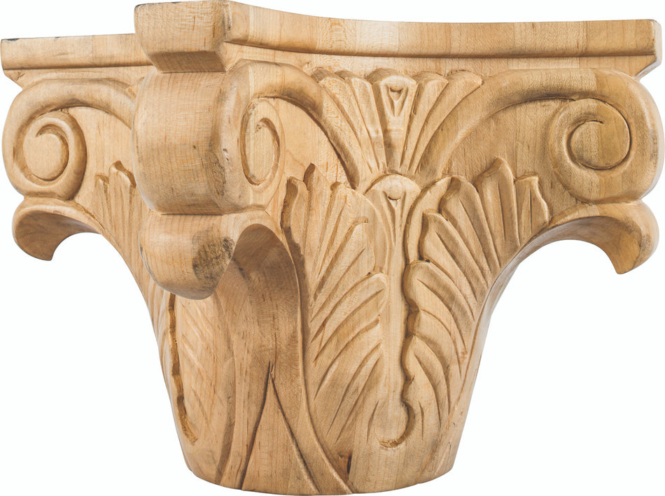 Hardware Resources FC1-MP: 9" x 9" x 7" Acanthus Column Capital - Maple
