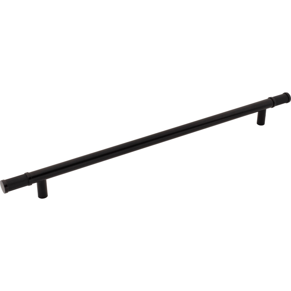 Top Knobs TK3239BLK: 18" cc Burnham Bar Cabinet Pull - Flat Black