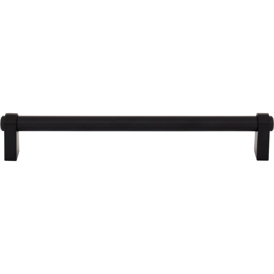 Top Knobs TK3213BLK: 7-9/16" cc Lawrence Cabinet Pull - Flat Black