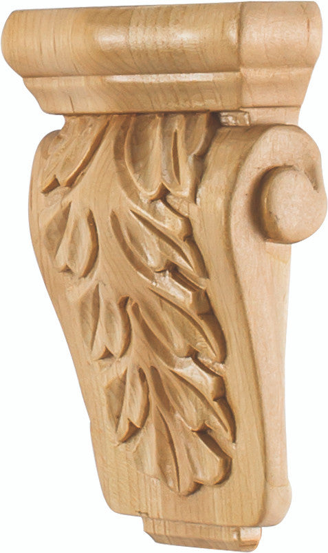 Hardware Resources CORP-2CH: 3-5/8" x 1-1/2" x 5-1/2" Acanthus Corbel - Cherry