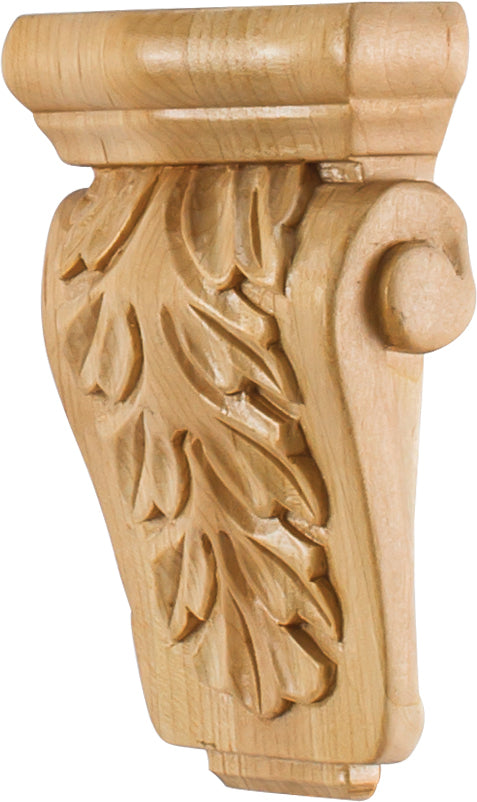 Hardware Resources CORP-2MP: 3-5/8" x 1-1/2" x 5-1/2" Acanthus Corbel - Maple