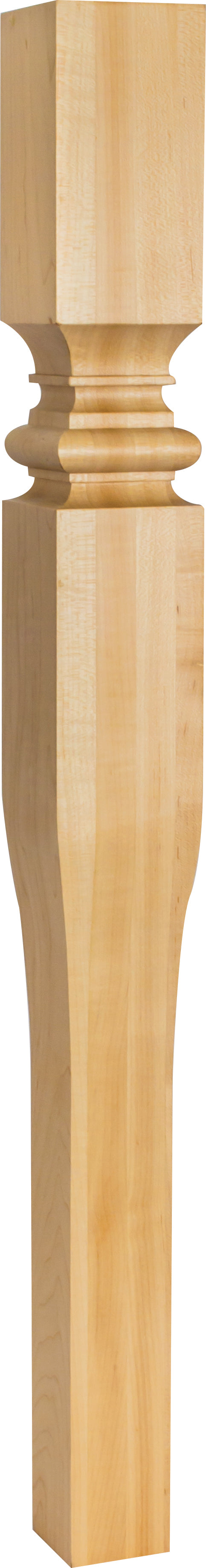 Hardware Resources P68-RW: Tapered Art Nouveau Post - Rubberwood