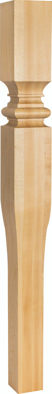 Hardware Resources P68-RW: Tapered Art Nouveau Post - Rubberwood