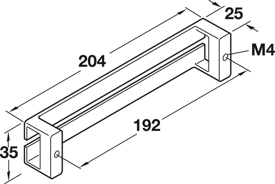 Hafele haf-107.96.234 technical drawing with specs