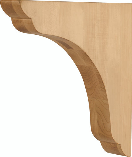 Hardware Resources COR46-4-HMP: Scalloped End Corbel - Hard Maple