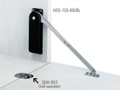 Sugatsune HDS-10S-KR/WT: Light Duty Self Close Lid Stay (right) - White