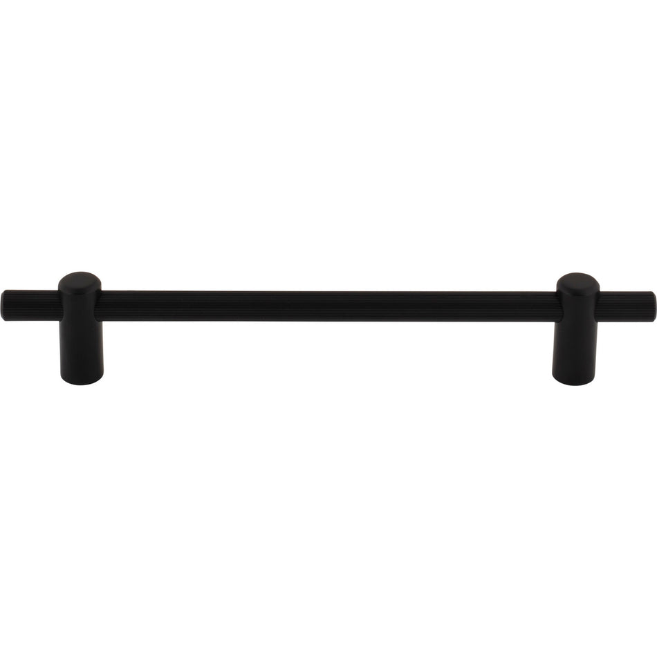 Top Knobs TK3254BLK: 6-5/16" cc Dempsey Bar Cabinet Pull - Flat Black