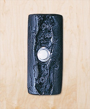 Hawk Hill BP1: 4-1/2" Glacier Door Bell & Backplate - Black Iron