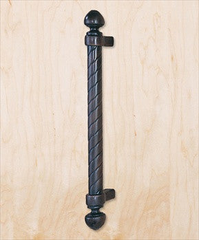 Hawk Hill P342: 23" Helix Door Pull - Black Iron