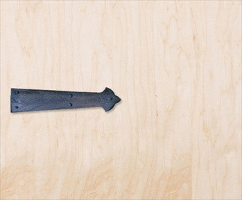 Hawk Hill S12: 12" Arrow Decorative Door Strap - Black Iron