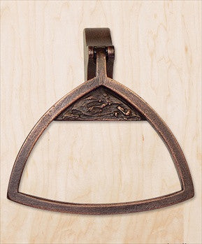 Hawk Hill T53: 6-1/2" Driftwood Towel Ring - Copper