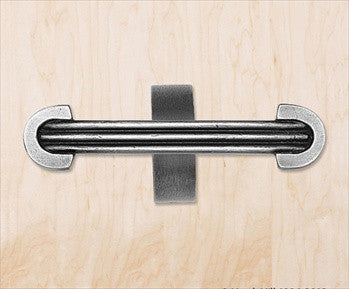 Hawk Hill T87: 6-3/4" Ribs Bath Hook - Vintage Pewter