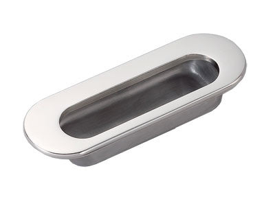 Sugatsune HH-DS114M: 96mm cc Recessed Oval Cabinet Pull - Mirror Stainless Steel