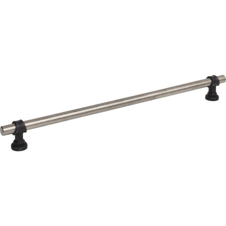 Top Knobs M2767: 12" cc Dakota Bit Cabinet Pull - Pewter Antique/Flat Black