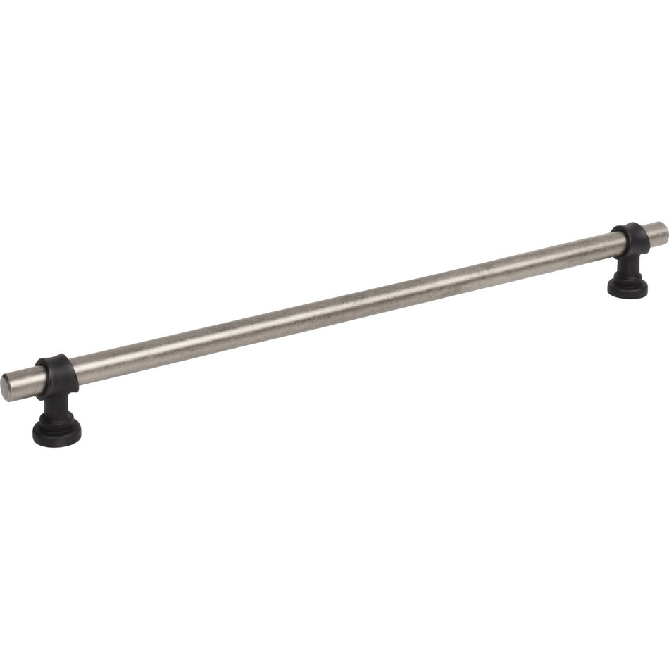 Top Knobs M2767: 12" cc Dakota Bit Cabinet Pull - Pewter Antique/Flat Black