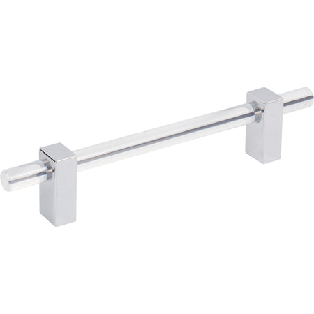 Jeffrey Alexander 578-128PC: 128mm cc Spencer Bar Cabinet Pull - Polished Chrome/Clear Acrylic
