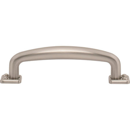 Atlas A541-BRN: 3-3/4" cc Benning D-Handle Cabinet Pull - Brushed Nickel