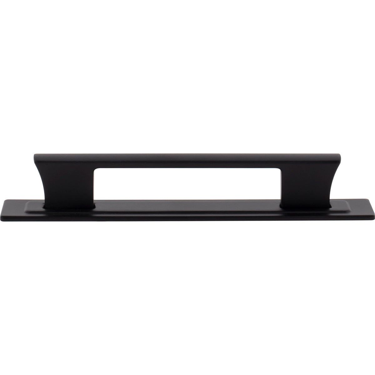 Atlas A6003-BL: 5-1/16" cc Zander Bar Cabinet Pull w/Backplate - Matte Black