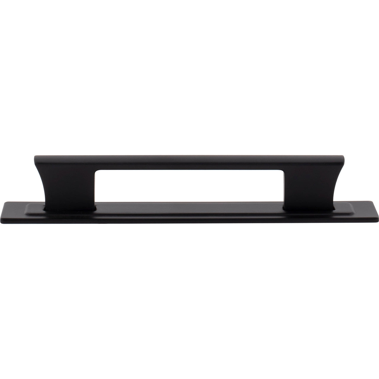 Atlas A6003-BL: 5-1/16" cc Zander Bar Cabinet Pull w/Backplate - Matte Black