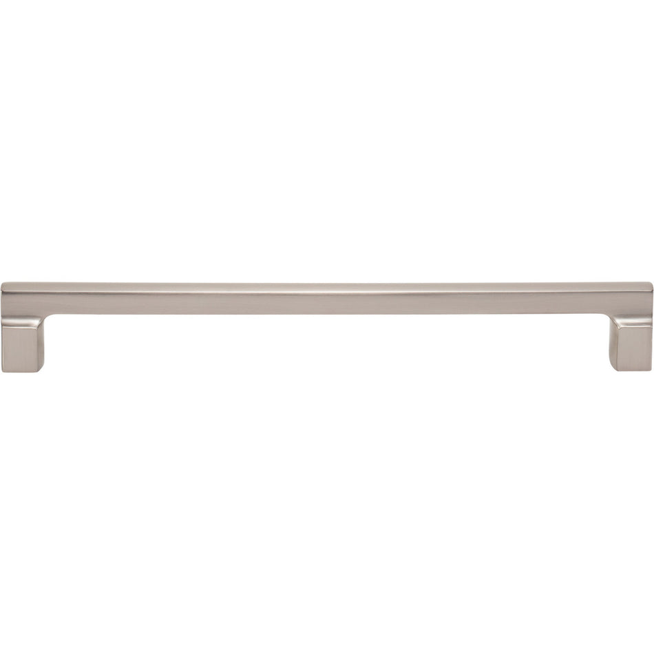 Atlas A526-BRN: 224mm cc Reeves Square Bar Cabinet Pull - Brushed Nickel